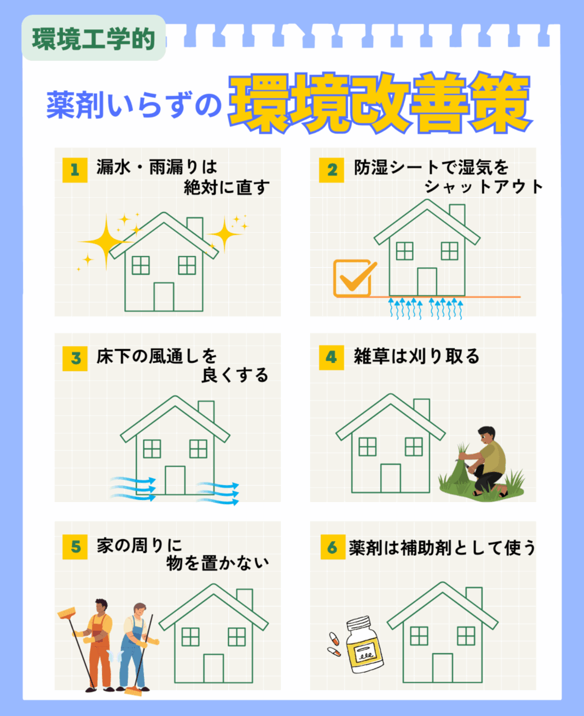 薬剤いらずの環境改善策の図解6選