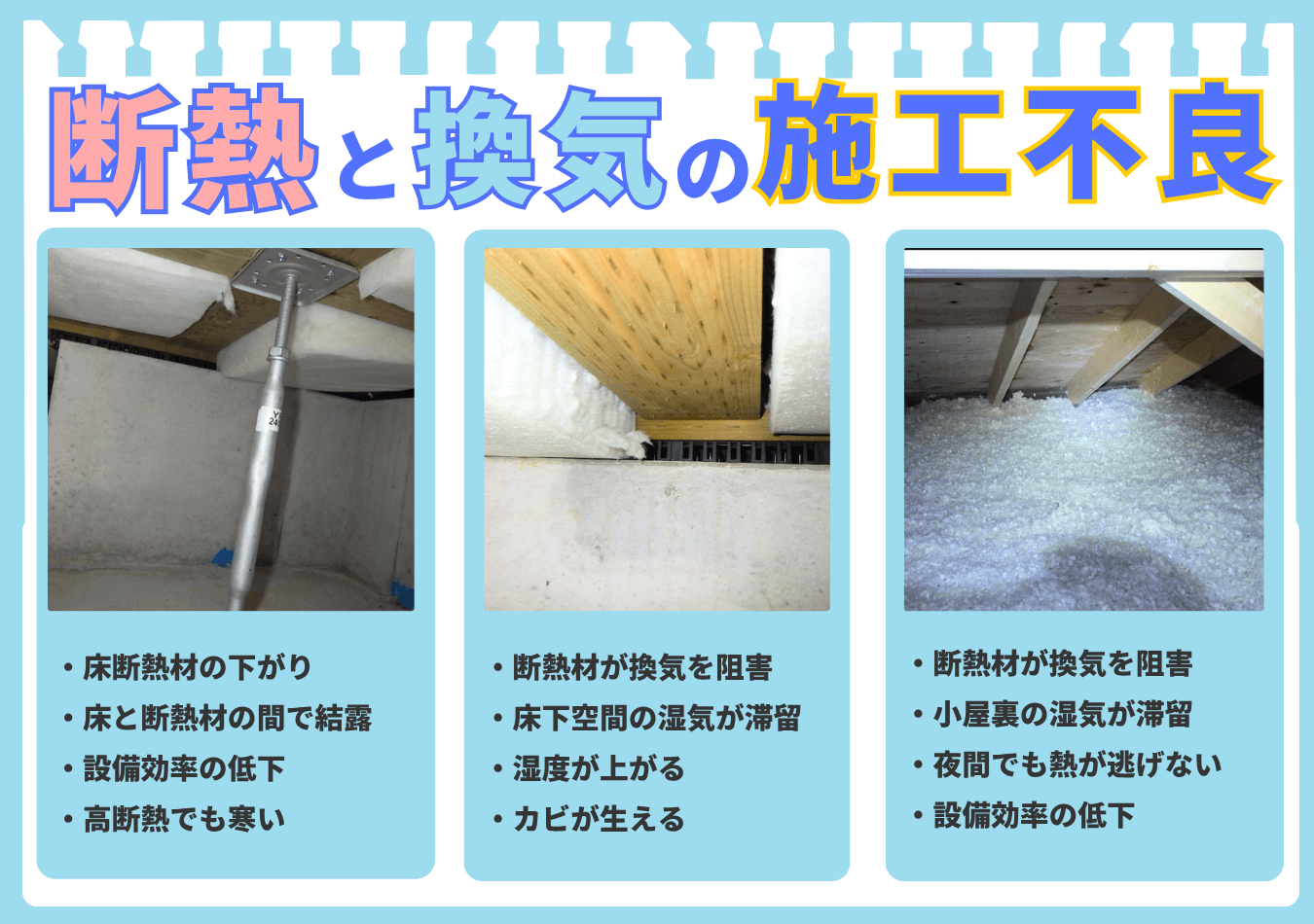 断熱と換気の施工不良図解